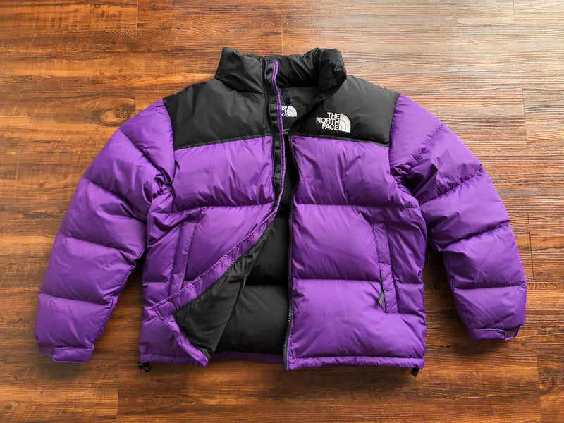 Jaqueta The north face puffer preta & roxa