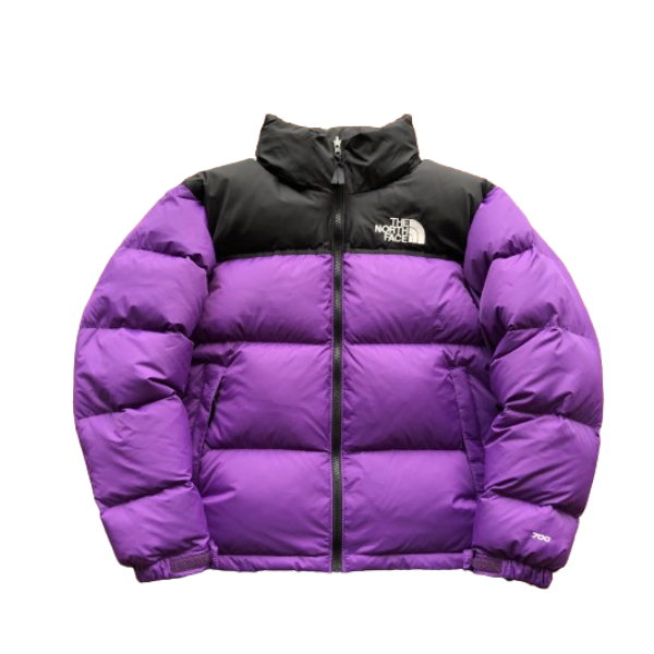 Jaqueta The north face puffer preta & roxa