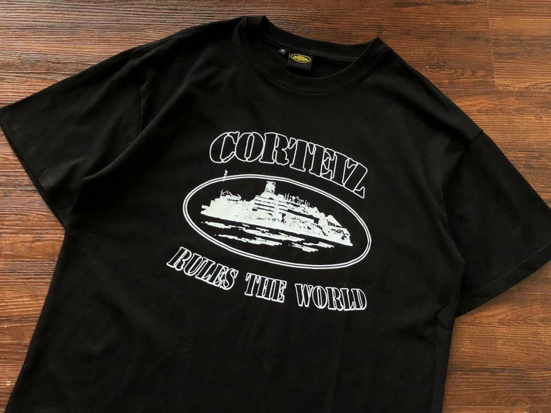 Camiseta Corteiz bules the world preta